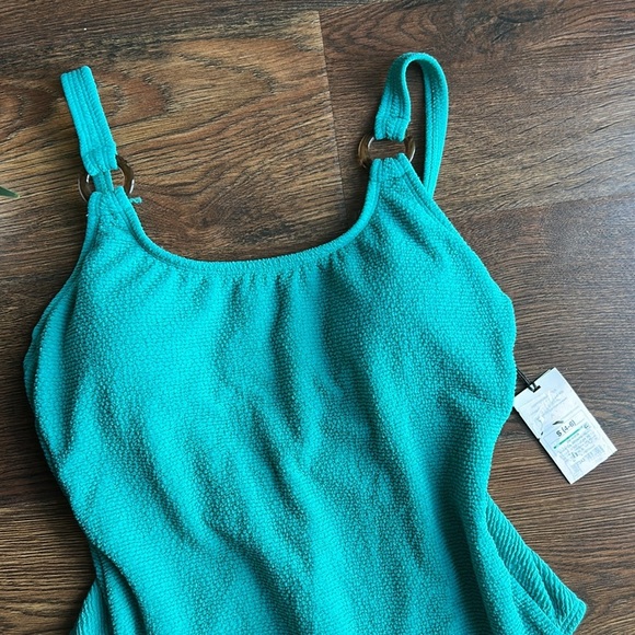 NWT Shade & Shore One Piece Swim Turquoise | Teal | One Piece Swimsuit | Beach - Picture 2 of 8